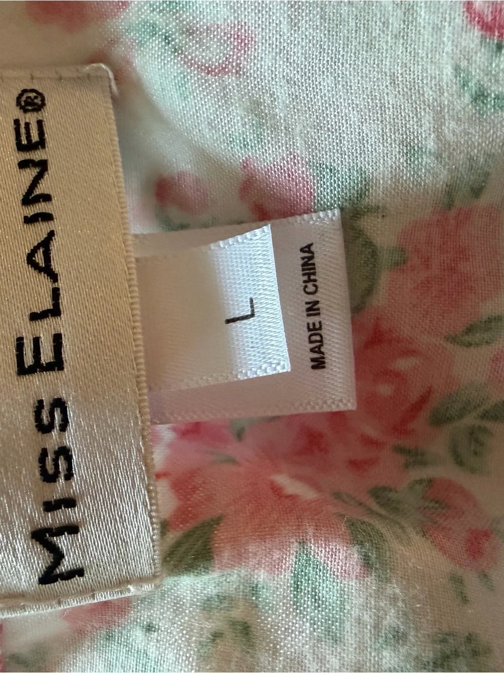 Miss Elaine Floral Long Nightgown with Lace Yoke - Picture 7 of 7